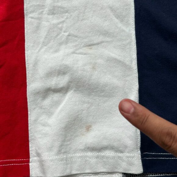 Polo Ralph Lauren Striped USA Spellout Polo Rugby Shirt SIze Large - Picture 2 of 6